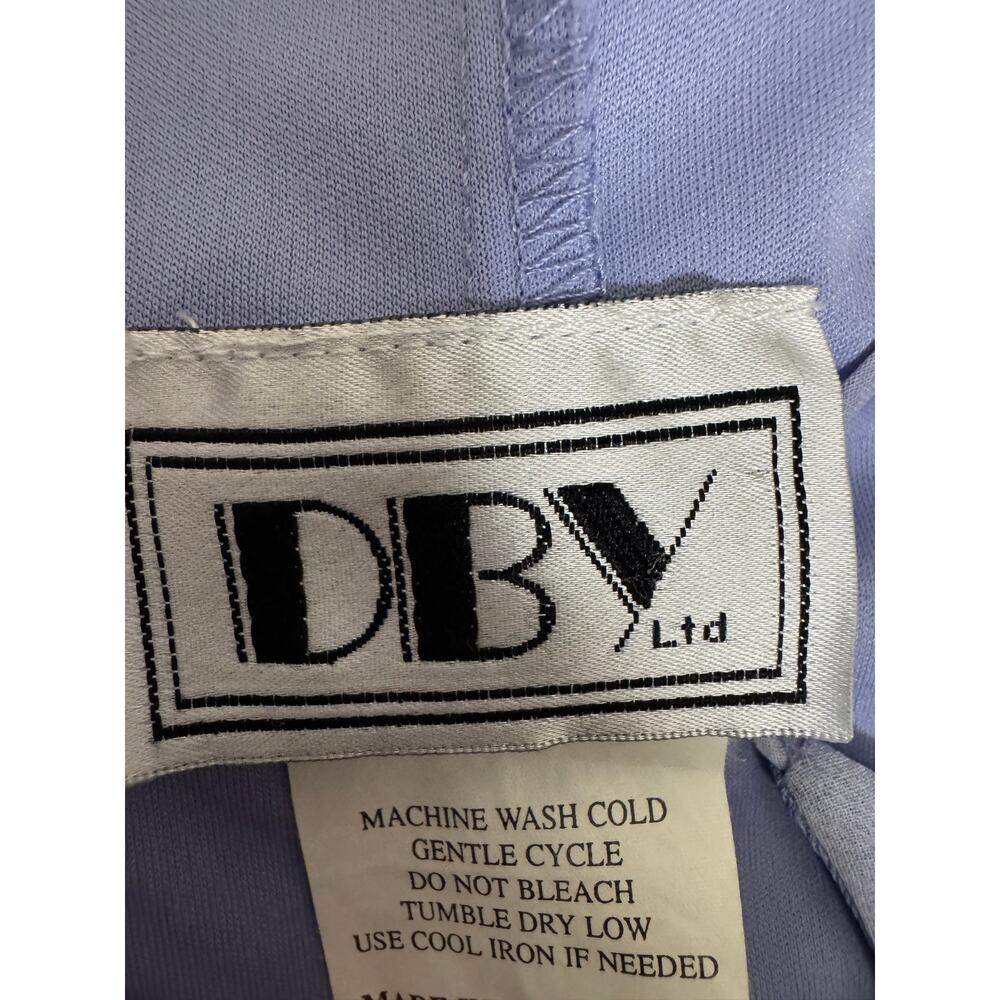 Vintage Y2K DBY Limited Blue Floral Sheer Slip Dress Size 13/14 - Picture 6 of 7